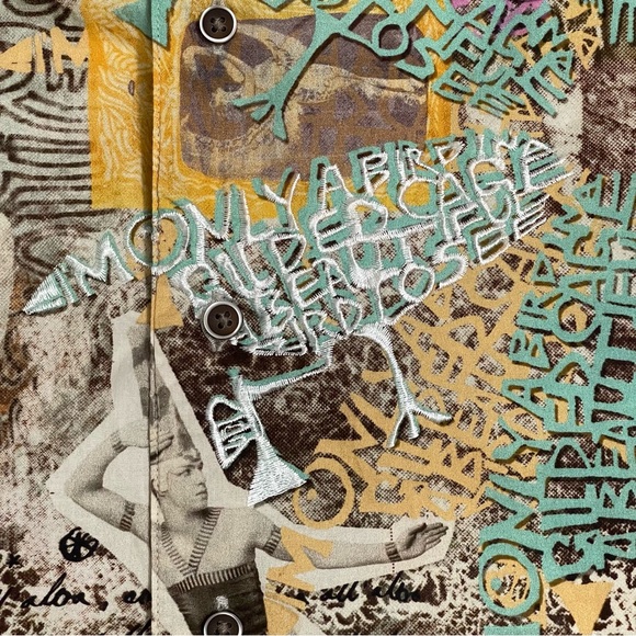 Robert Graham Graffiti Collage Shirt Flip Cuff - Picture 6 of 15